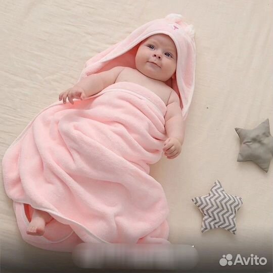 Полотенце детское с капюшоном