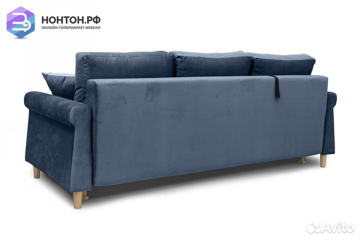 Диван тик-так Иветта серо-синий