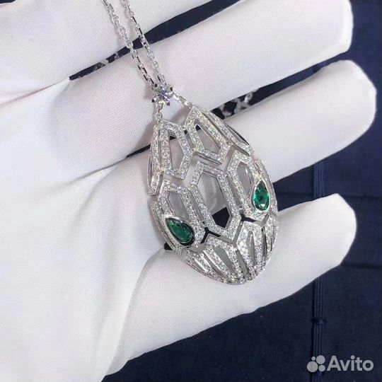 Колье Serpenti бриллиантовое паве 2.52ct