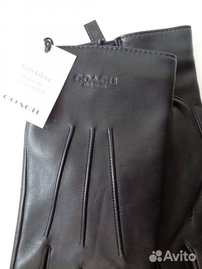 Перчатки кожаные coach оригинал