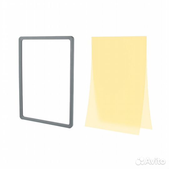 10 рамок A5 PF-А4 пласт серых+карман-протект прозр