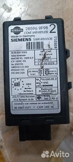 Блок управления центральн замком nissan micra К11