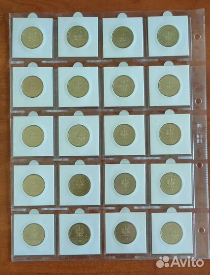 Польша 2 злотых годовой набор UNC 2003-2007