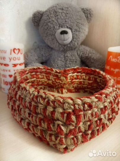 Вязанные корзинки