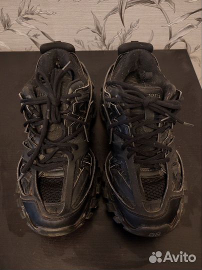 Balenciaga track 1 clear sole total black 43s