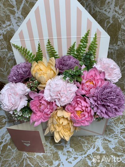 Букет из мыльных цветов