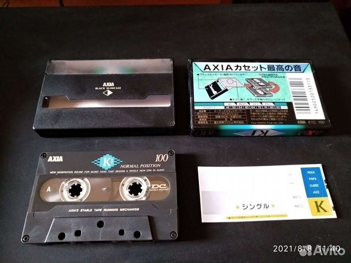 Аудиокассеты axia type 1 верхние в линейке