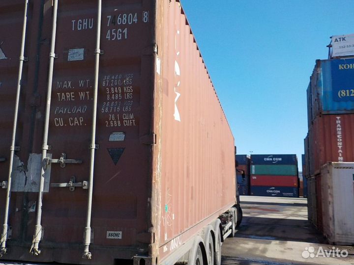 Контейнер 40 футов высокий б/у tghu7468048