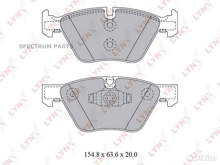 Lynxauto BD1421 Колодки тормозные дисковые перед