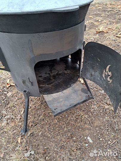 Мангал с печью под казан бу