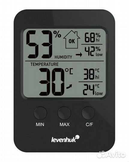 Термогигрометр Levenhuk Wezzer base L30, черный