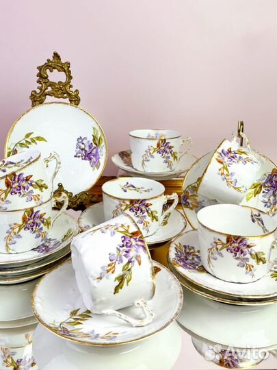 Антикварные чайные пары. Франция