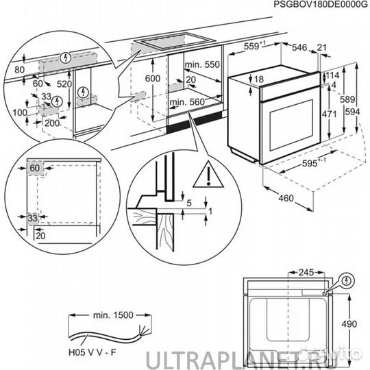 Электрический духовой шкаф Electrolux EOB7S31X Нов