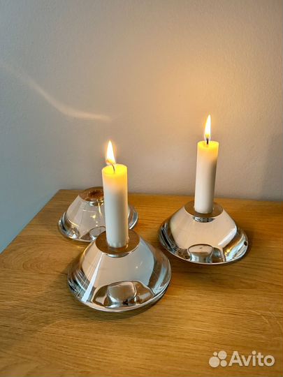 Подсвечники Nysbro стекло 3 шт ручная работа