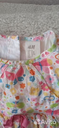 Платье для девочки 74 80 H&M