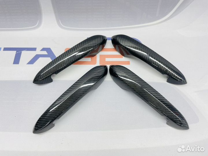 Накладки на ручки дверей BMW X3 G01 сухой карбон