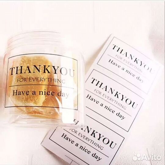 Наклейки на упаковку Thank you / Стикеры