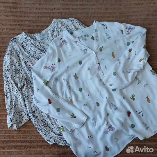 Блузка рубашка для беременных пакетом 54 56