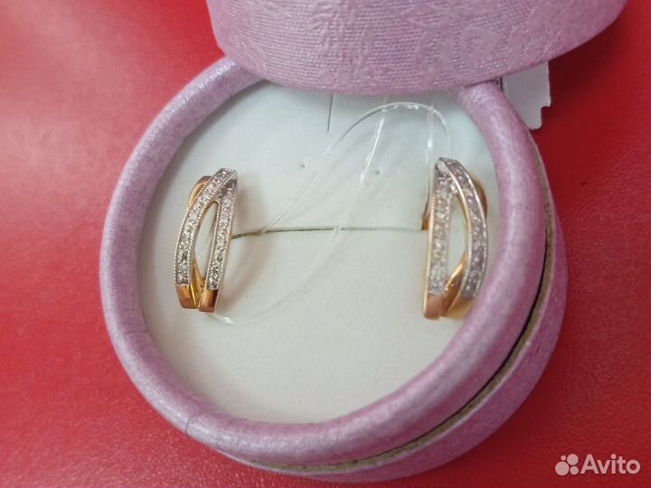 Золотые серьги проба 585 Арт.005001100123