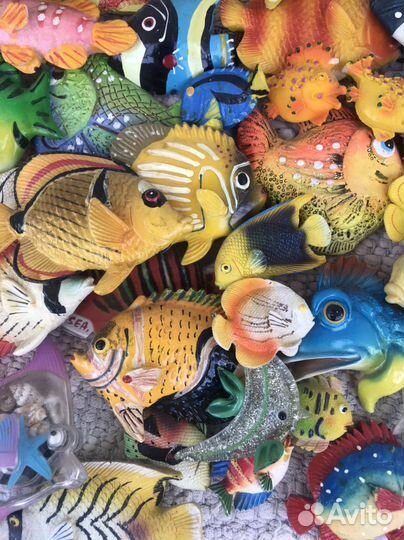 Коллекция магнитов-рыбок 100 штук