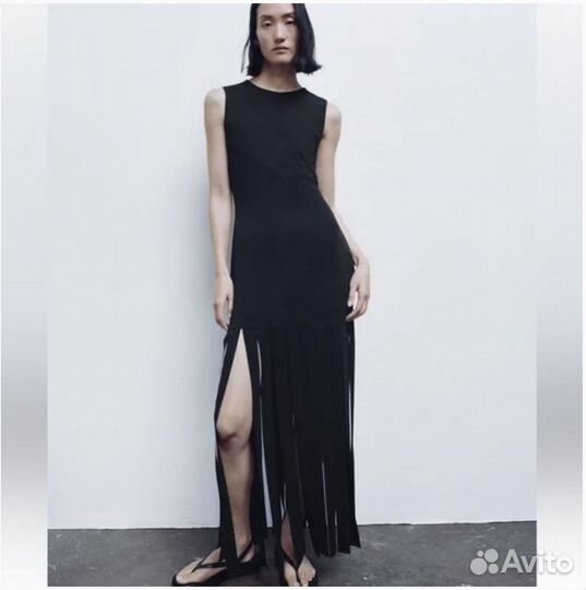 Платье Zara с бахромой