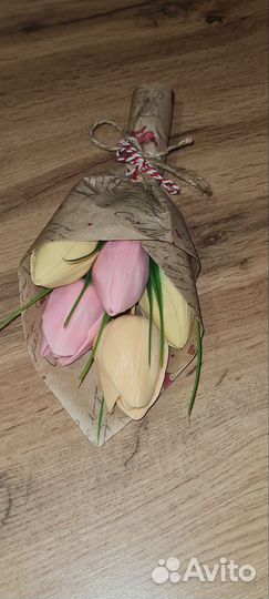 Букет тюльпанов из мыла