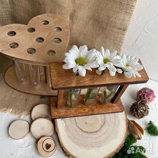 Ваза для цветов из дерева