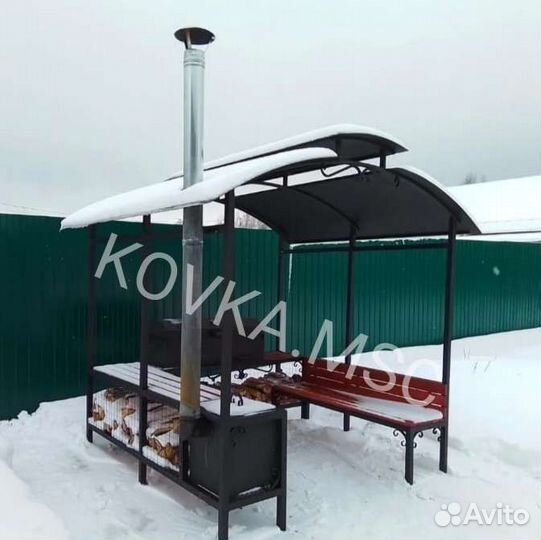 Беседка с мангалом