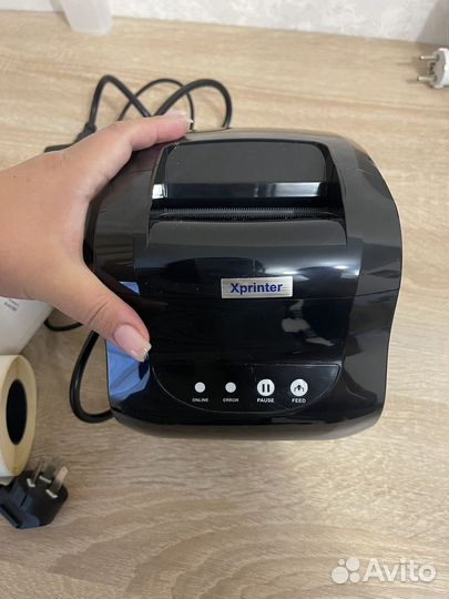 Термопринтер xprinter 365b, в подарок 4 катушки