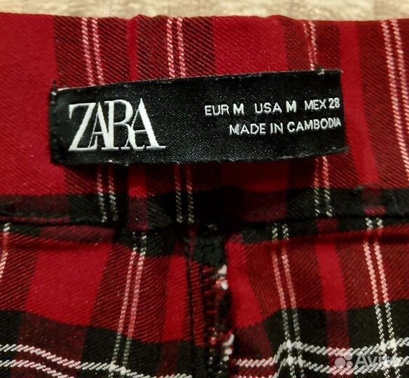 Брюки в клетку Zara