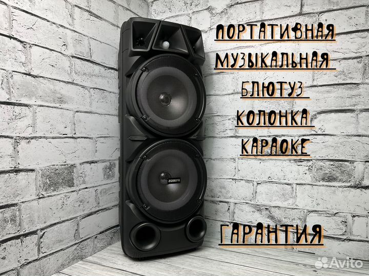 Портативная музыкальная блютуз колонка караоке