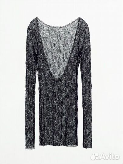 Кофта лонгслив сетка в стразах zara s новый