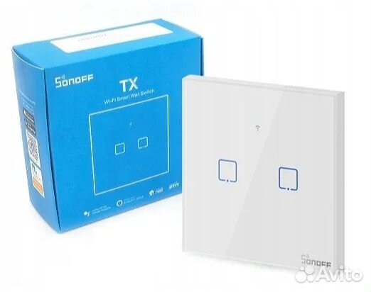 Умный дом: Выключатель на две зоны Sonoff T1