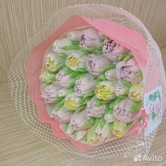 Букет из зефира. Цветы