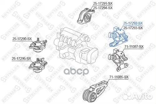 Опора кпп honda jazz/FIT GD 02-08 2517292sx