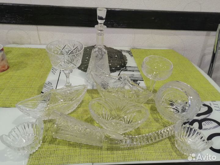 Хрусталь СССР 12 предметов +6 стаканов