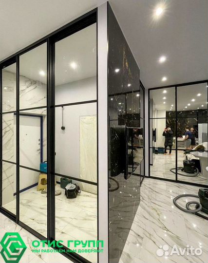 Стеклянные перегородки