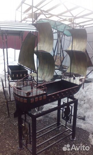 Модель-мангал корабль