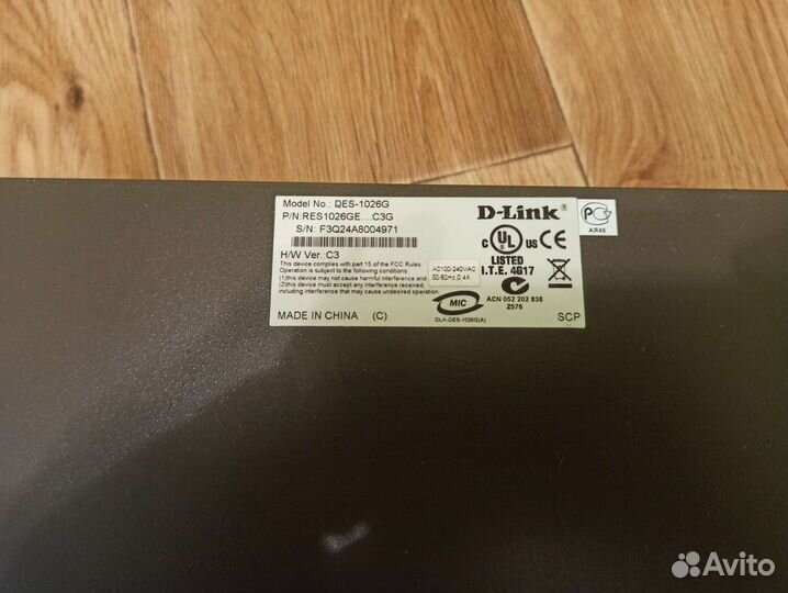 Коммутатор D-Link DES 1026G