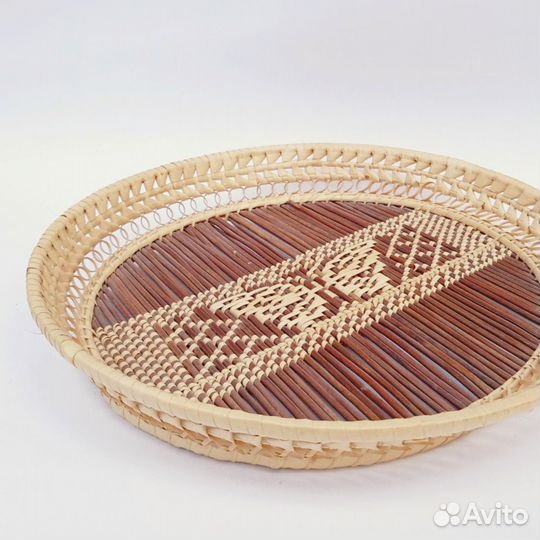 Плетеная корзина поднос хлебница блюдо