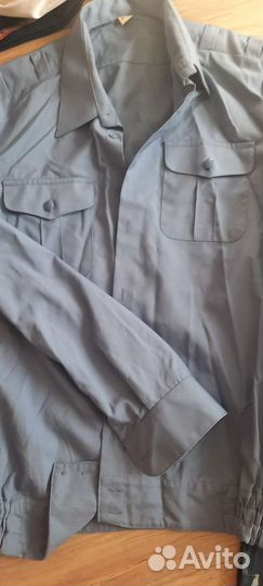 Кадетская рубашка голубая