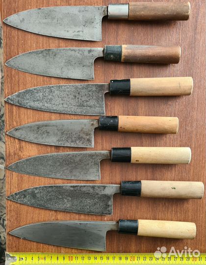 Японский кухонный нож. Деба. Клейма мастера