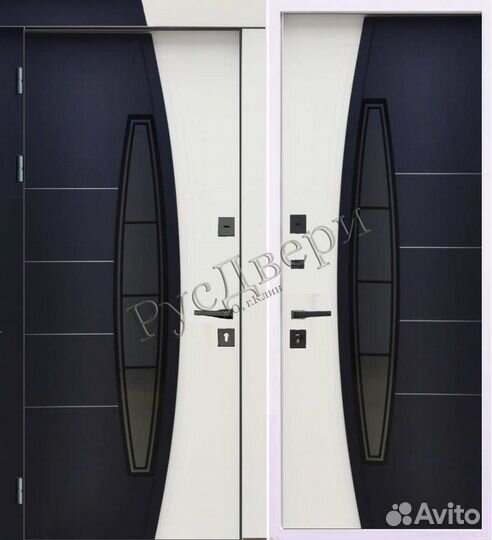 Входная дверь с горизонтальной ручкой