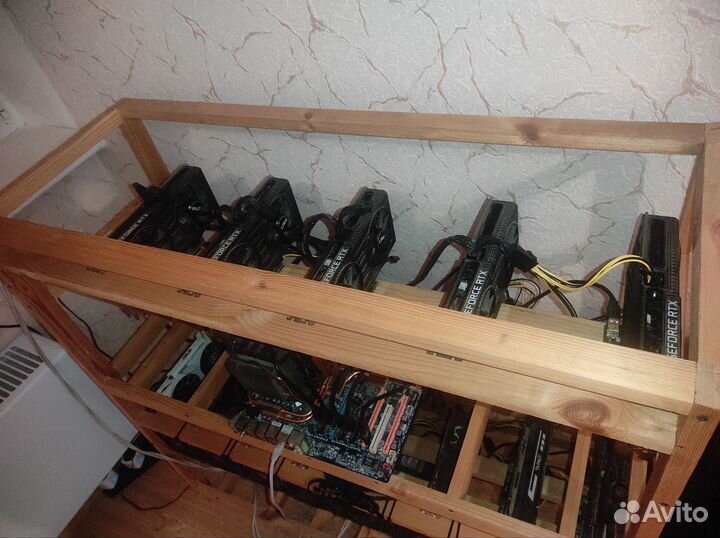 Риг на 5 видеокартах GeForce rtx 3060ti