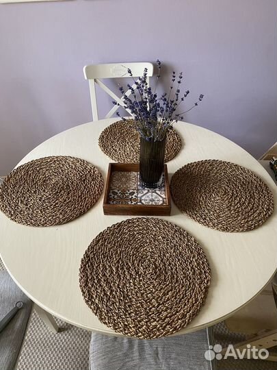 Салфетки под приборы H&M home / поднос деревянный