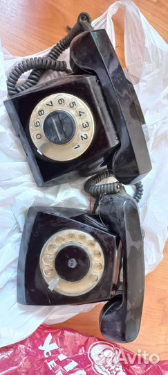 Стационарный телефон ретро СССР дисковый