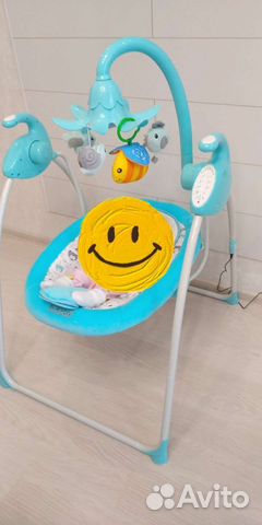 Детские электронные качели шезлонг