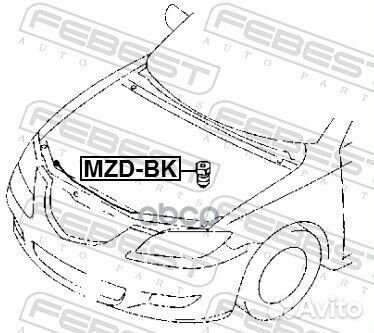 Отбойник демпферный капота Febest MZD-BK MZD-BK