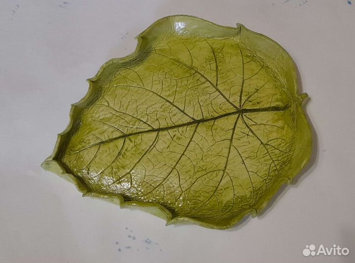 Подставка декоративная тарелка лист