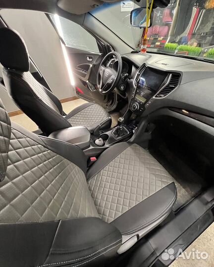 Авточехлы из экокожи Hyundai Santa Fe 3